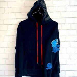 BIBI SAMA $250 Bringing Back Oni Embroidered Black Hoodie M-L EUC